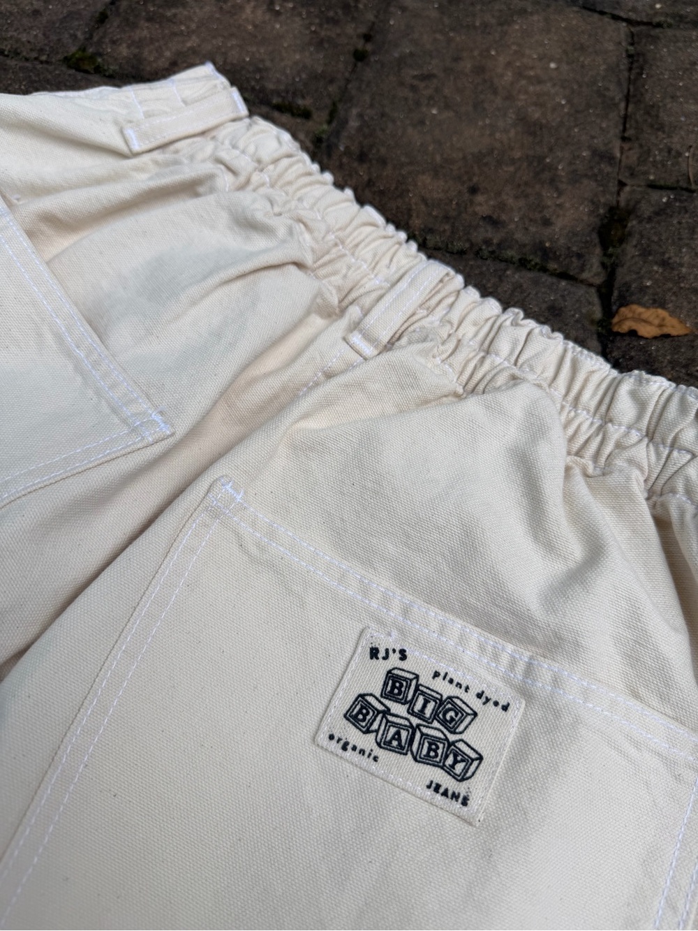 Like New RJ Big Baby Utility Jeans in Natural Canvas sz L - Picture 5 of 9
